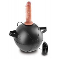 Мяч с насадкой и вибрацией King Cock Vibrating Mini Sex Ball with 6" Dildo