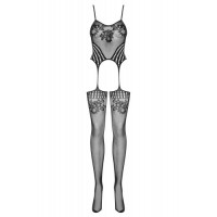 Черный боди-комбинезон F233 S/L