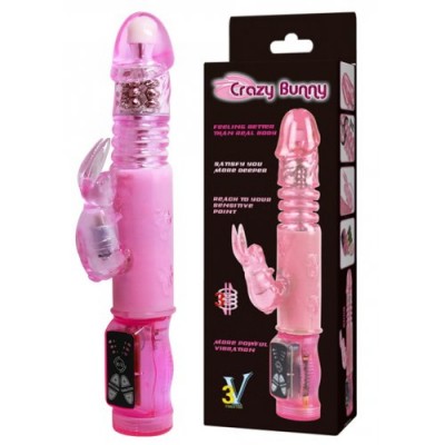 Вибратор-ротатор с поступательными движениями и стимулятором клитора Вибратор-ротатор с поступательными движениями и стимулятором клитора