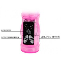 Вибратор-ротатор с поступательными движениями и стимулятором клитора Вибратор-ротатор с поступательными движениями и стимулятором клитора