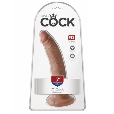 Фаллоимитатор King Cock 7 Cock Tan с присоской