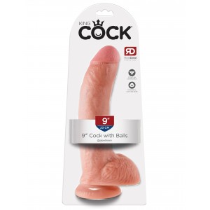 Фаллоимитатор King Cock 9 Cock with Balls Flesh