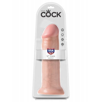 Фаллоимитатор King Cock 12 Cock Flesh с присоской Фаллоимитатор King Cock 12 Cock Flesh с присоской