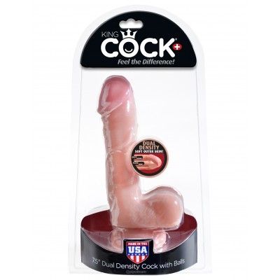 Фаллоимитатор King Cock Plus 7.5" Dual Density Cock w/ Balls