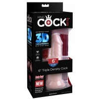 Реалистичный фаллоимитатор на присоске King Cock Triple Density Cock Light 18 см
