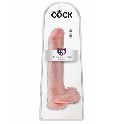 Фаллоимитатор на присоской King Cock 13" Cock with Balls