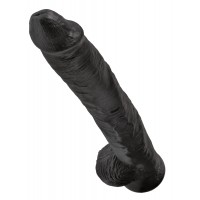 Фаллоимитатор на присоской King Cock 14" Cock with Balls черный