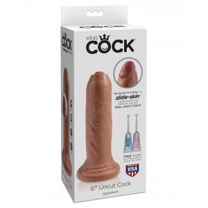Фаллоимитатор King Cock 6 Uncut Tan с присоской