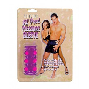 Открытая насадка на пенис с шариками Silicone Lil Pearl Pleasure Sleeve Purple
