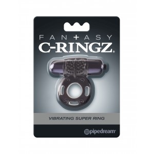 Эрекционное кольцо с вибрацией Fantasy C-Ringz Vibrating Super Ring Black