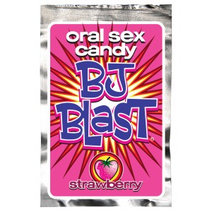 Шипучие конфеты для орального секса со вкусом клубники BJ Blast