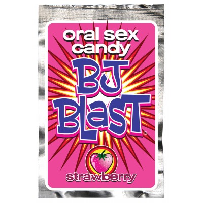 Шипучие конфеты для орального секса со вкусом клубники BJ Blast