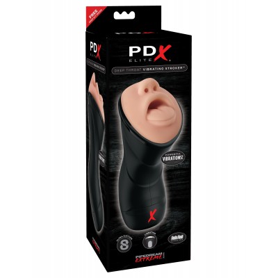 Мастурбатор PDX ELITE Deep Throat Vibrating Stroker Мастурбатор PDX ELITE Deep Throat Vibrating Stroker