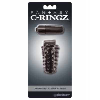 Насадка на пенис с вибрацией Fantasy C-Ringz Vibrating Super Sleeve