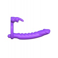 Вибро-кольцо для двойного проникновения Fantasy C-Ringz  Silicone Double Penetrator Rabbit