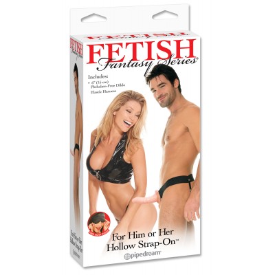 Универсальный страпон FFS For Him or Her Hollow Strap-On - Flesh