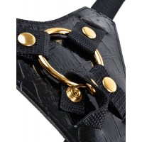 Страпон на ремне дизайнерский FF Gold Designer Strap-On