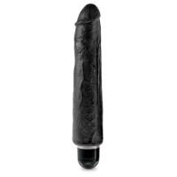 Черный вибратор-реалистик 10 Vibrating Stiffy