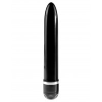 Черный вибратор-реалистик King Cock 9" Vibrating Stiffy - Black