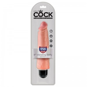 Телесный вибратор-реалистик 8 Vibrating Stiffy 