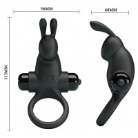 Эрекционное виброкольцо Vibrant Penis Ring I с клиторальным стимулятором черное