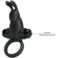 Эрекционное виброкольцо Vibrant Penis Ring I с клиторальным стимулятором черное