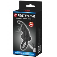 Эрекционное виброкольцо Vibrant Penis Ring I с клиторальным стимулятором черное