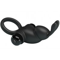 Эрекционное виброкольцо Vibrant Penis Ring I с клиторальным стимулятором черное
