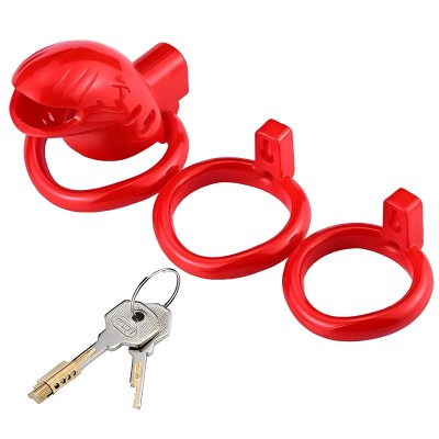 Красный пластиковый пояс верности со сменными кольцами