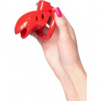 Красный пластиковый пояс верности со сменными кольцами