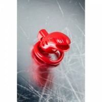 Красный пластиковый пояс верности со сменными кольцами