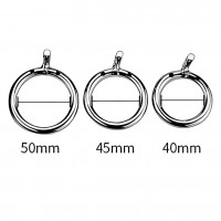 Мужской стальной пояс верности со сменными кольцами