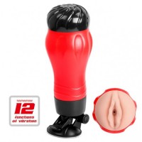 Мастурбатор-вагина с вибрацией Crazy Bull Flora на присоске