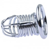 Мужской стальной пояс верности с диаметром запорного кольца 4,5 см