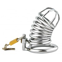 Мужской стальной пояс верности с диаметром запорного кольца 4,5 см