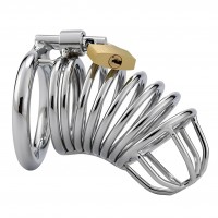 Мужской стальной пояс верности с диаметром запорного кольца 4,5 см