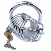 Мужской стальной пояс верности с диаметром запорного кольца 4,5 см