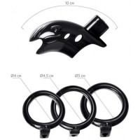 Черный пластиковый пояс верности со сменными кольцами