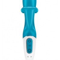 Вибратор для точки G с загнутым клиторальным стимулятором Satisfyer Embrace Me бирюзовый