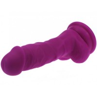 Рельефный фаллоимитатор пурпурного цвета X-Men 17 см