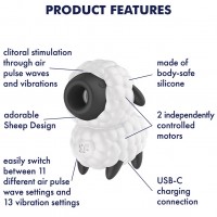 Вакуумно-волновой стимулятор клитора Satisfyer Dreamy Sheep Вакуумно-волновой стимулятор клитора Satisfyer Dreamy Sheep