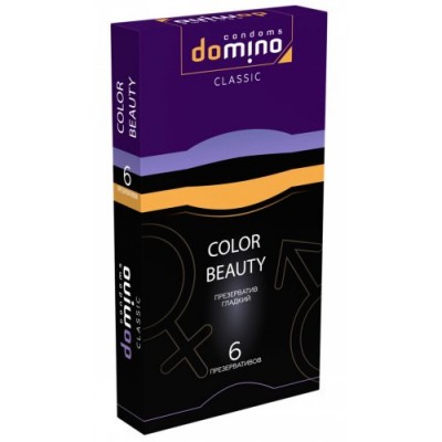 Презервативы DOMINO CLASSIC Colour Beauty 6 шт цветные