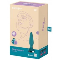 Анальный смарт-стимулятор с вибрацией Satisfyer Plug-ilicious 1 зеленый Анальный смарт-стимулятор с вибрацией Satisfyer Plug-ilicious 1 зеленый