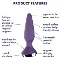 Анальная вибропробка Satisfyer Plug-ilicious 1 фиолетовый