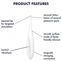 Точечный вибростимулятор Satisfyer Twirling Fun белый