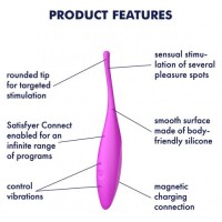 Перезаряжаемый точечный вибромассажер Satisfyer Twirling Joy фиолетовый