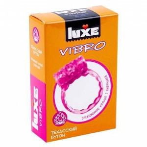 Виброкольцо с презервативом Luxe Vibro Техасский Бутон 1 шт