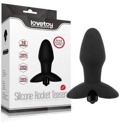 Анальная пробка с вибрацией Silicone Rocket Teaser
