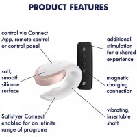 Смарт-стимулятор для пар Satisfyer Double Love белый Смарт-стимулятор для пар Satisfyer Double Love белый
