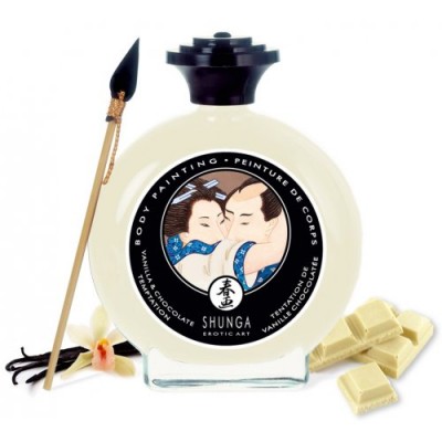 Съедобная крем-краска для тела Shunga Vanilla & Chocolate Temptation ваниль и белый шоколад 100 мл